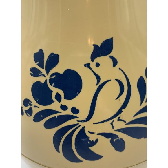 Vntg Pfaltzgraff Melamine Insulated Carafe Folk Art Blue Bird Cottage Core Read - Picture 2 of 9